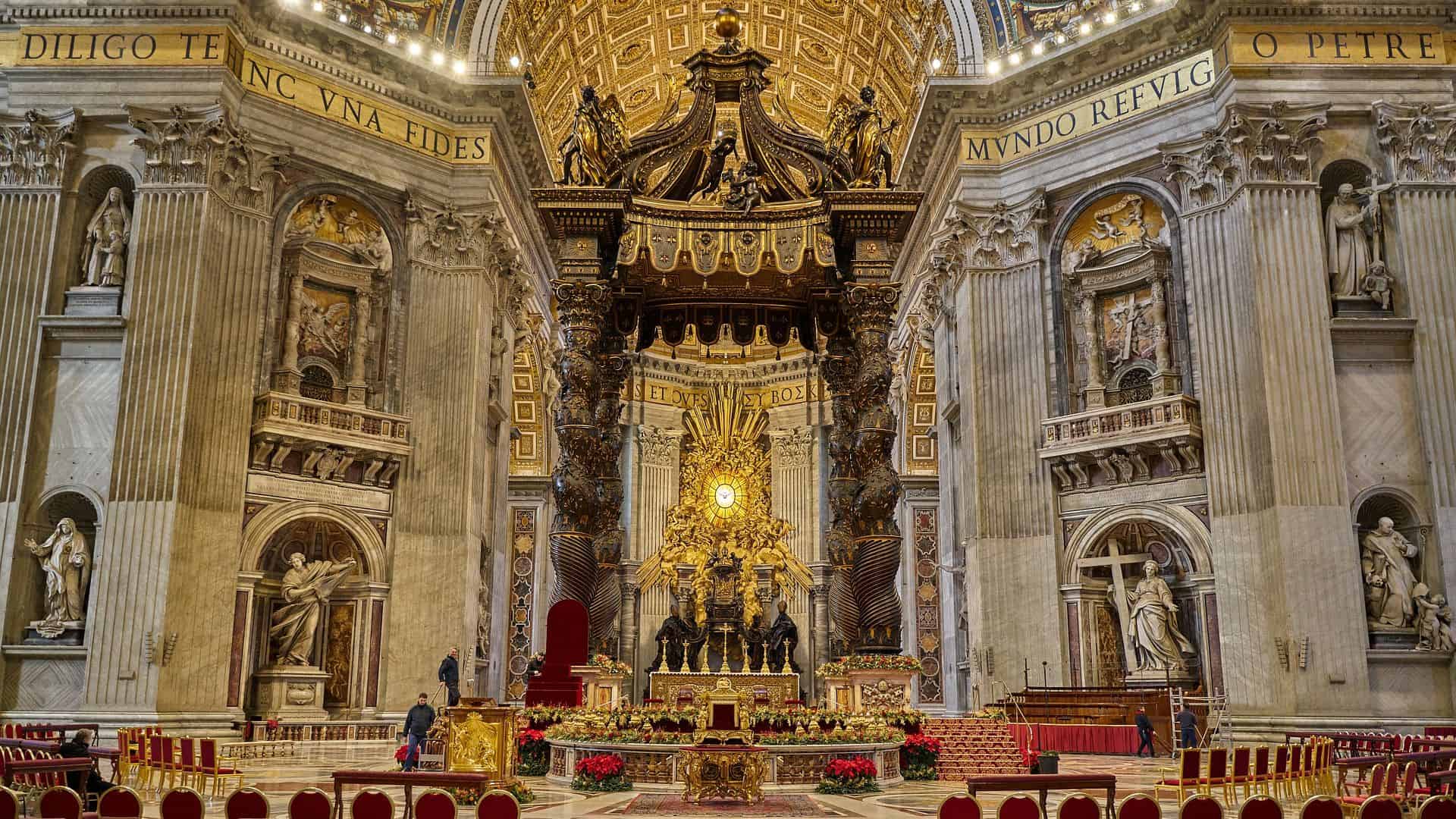 View of the alter in St. Peter's Basilica