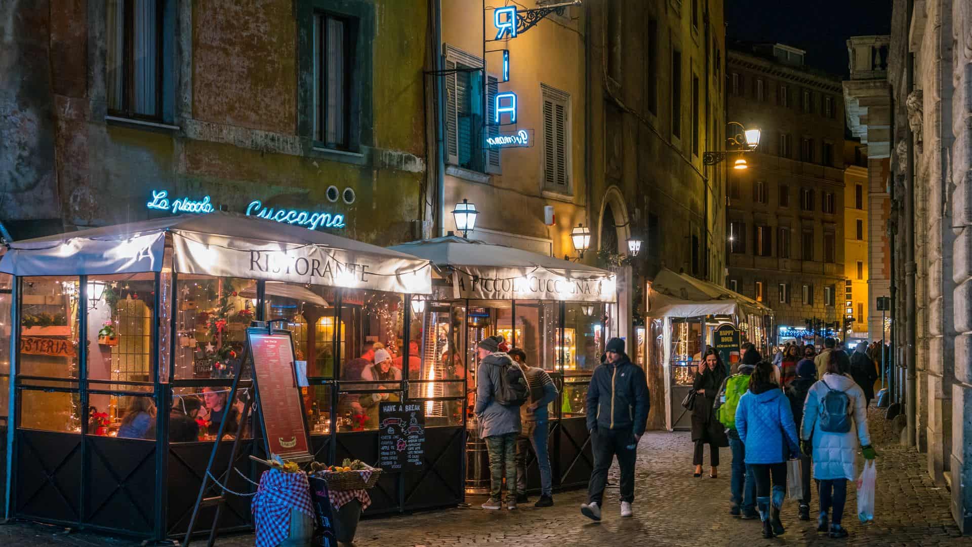 A cozy street near Campo de Fiori in Rome, Italy