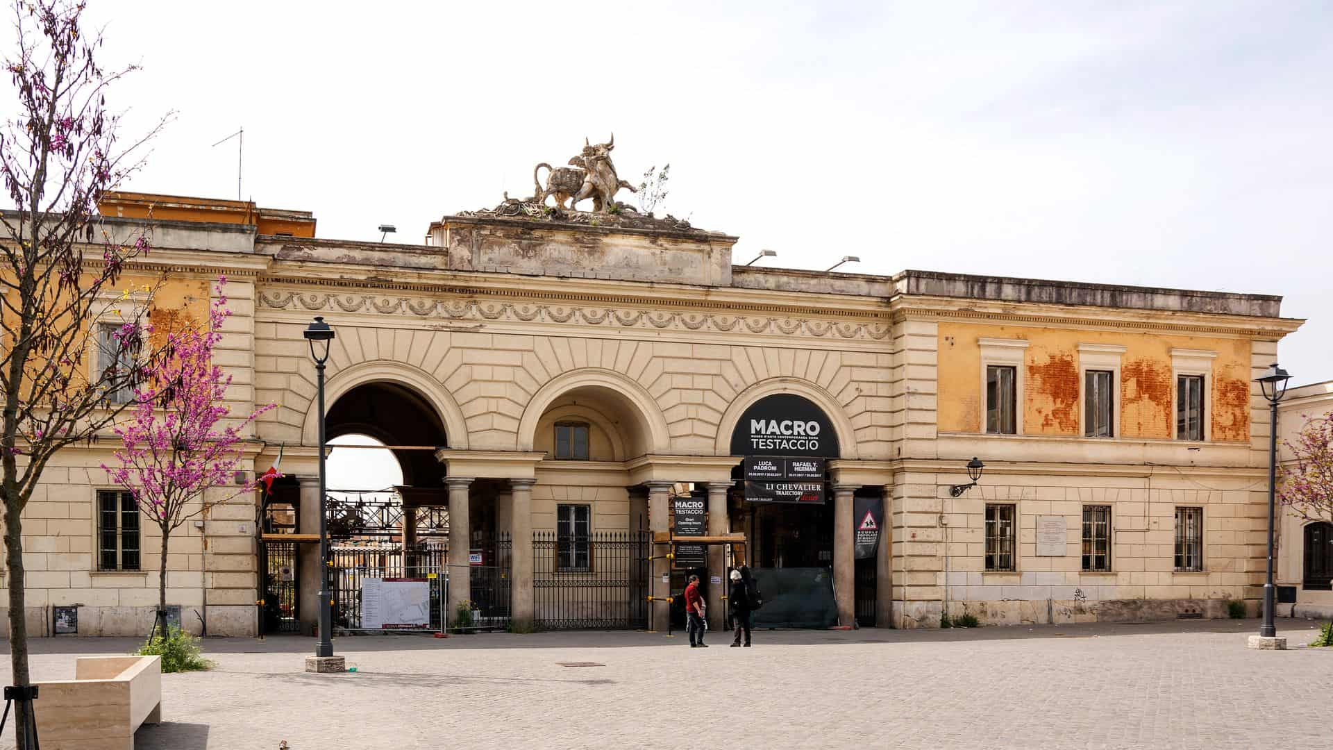 The facade of the Ex-Mattatoio MACRO Museum in Testaccio.