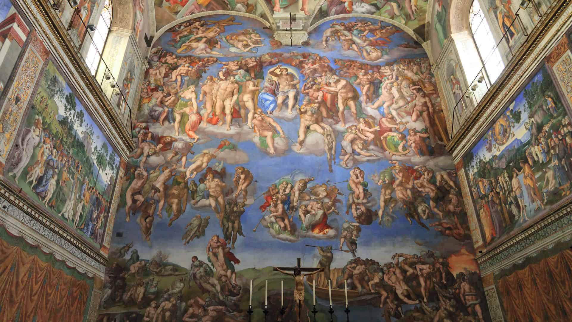 Michelangelo fresco in the The Sistine Chapel, Vatican