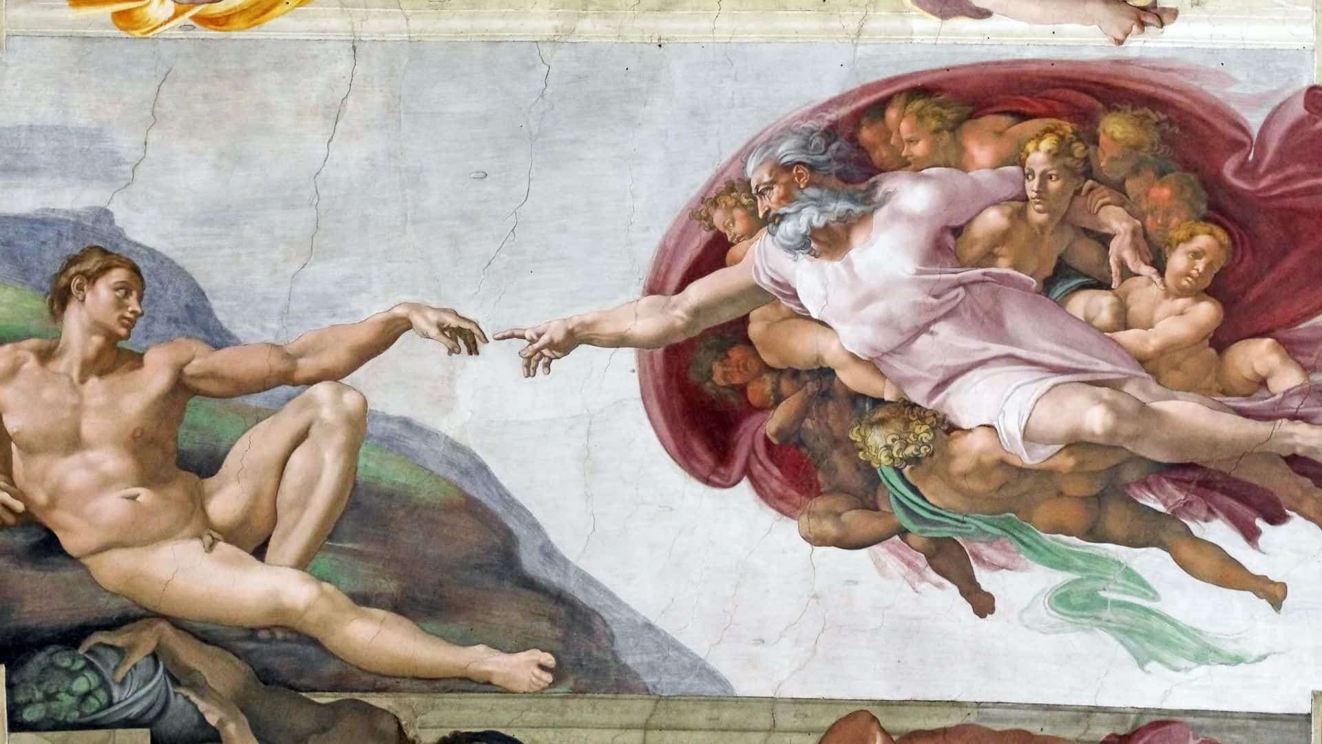 Michelangelo's "The Creation of Adam" in the Sistine Chapel
