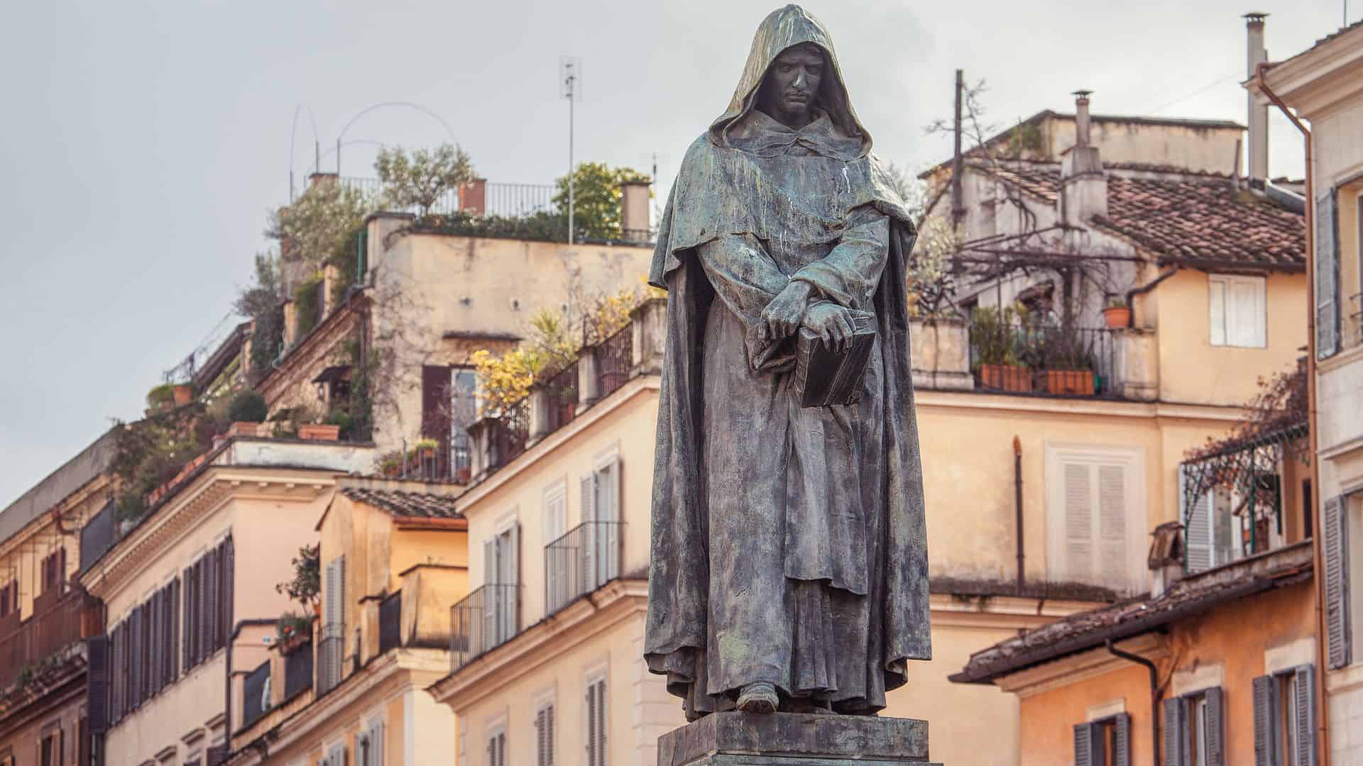 Statue of Giordano Bruno erected at Campo de' Fiori in Rome