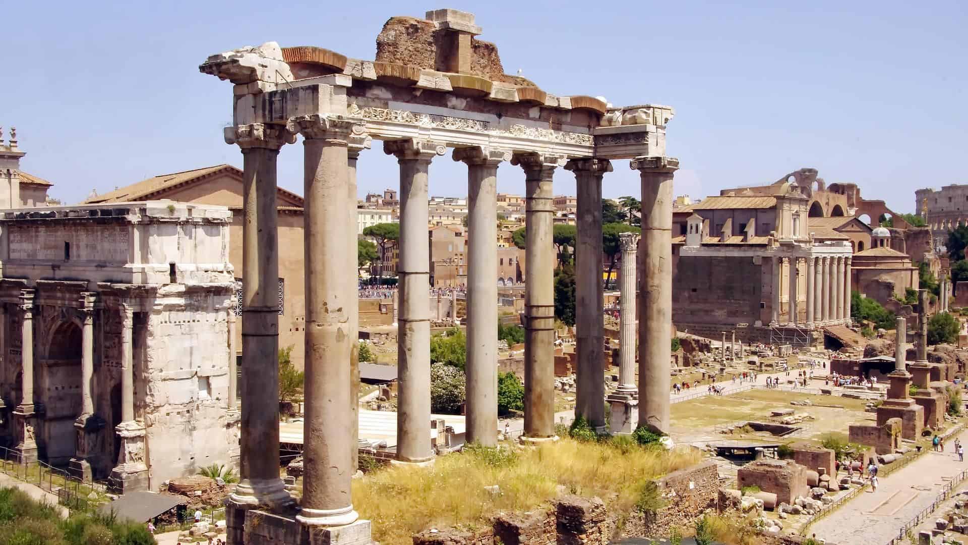 The Temple of Saturn at the Roman Forum