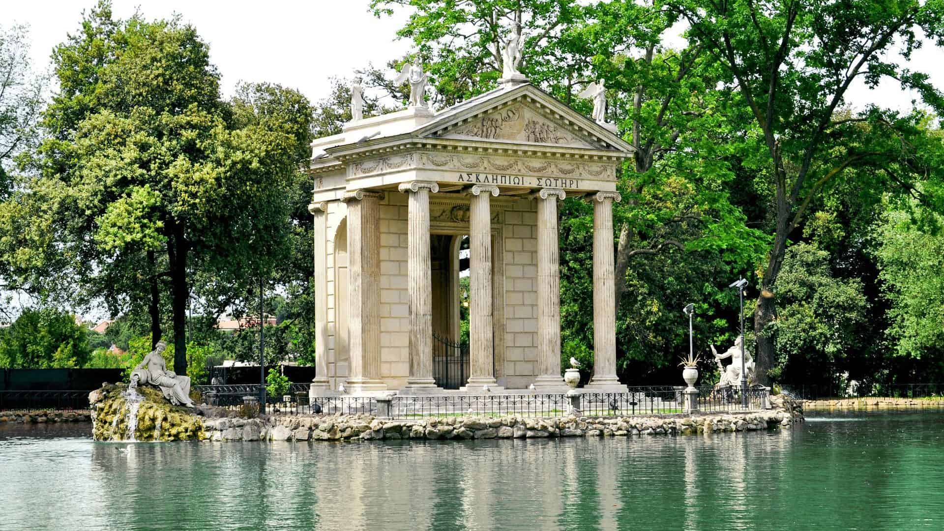The Temple of Asclepius at Villa Borghese in Rome