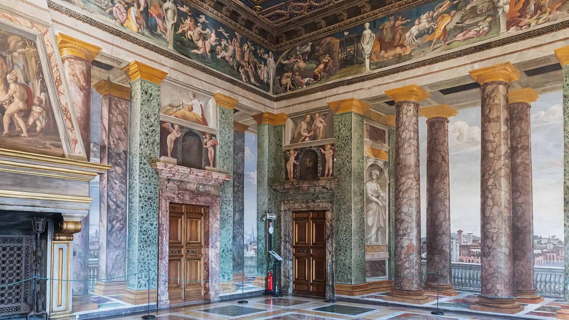 Interior of Renaissance Villa Farnesina, Rome