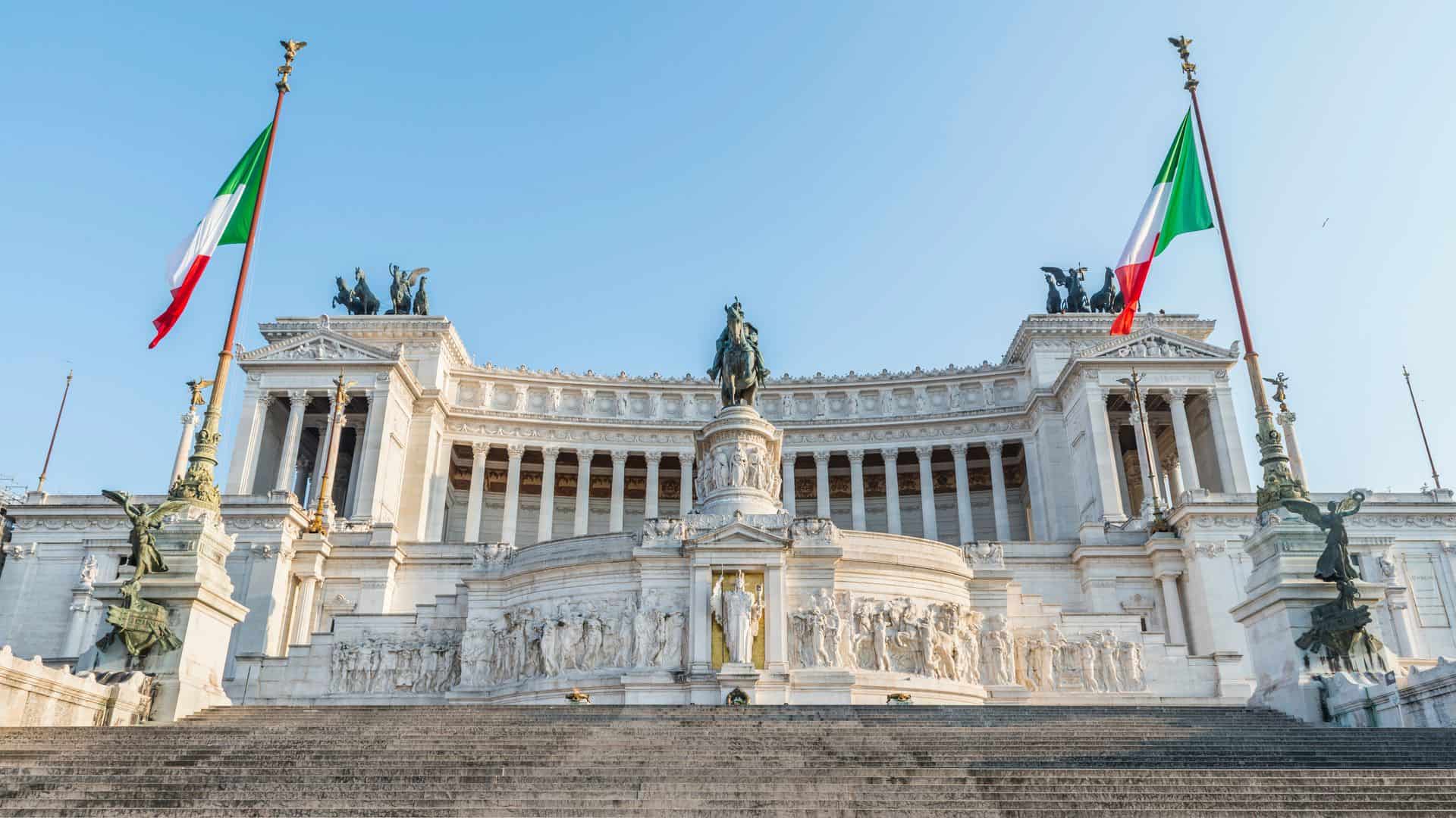 The Victor Emanuel II Monument, also known as the Vittorio or the Altar of the Fatherland.