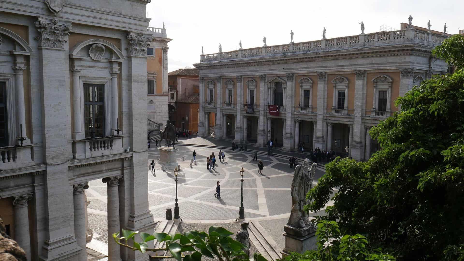 View of the Capitoline Museums from Hill Square